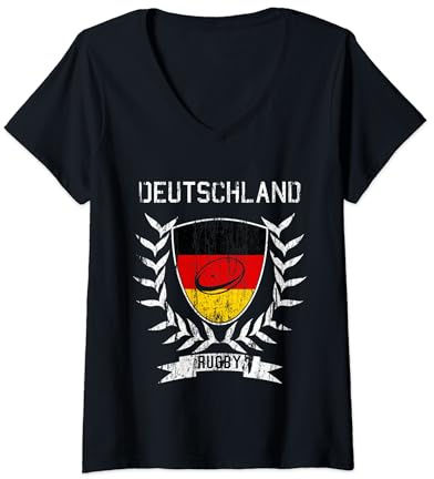 Damen Deutschland rugby-trikot 2021 Deutschland Rugby T-Shirt mit V-Ausschnitt