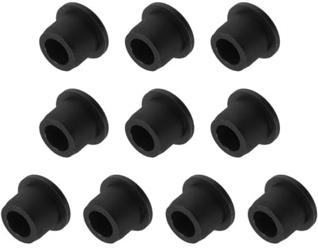 sourcing map 10 PCS Silicone Stopper Replacement Plug for Salt Shakers, 1/2in(13mm) Reusable Salt Shakers Hollow Stopper Sealing Plug for Flower Pot Pipe, Black