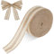 Jute Ribbon 2.5cm X 10m Vintage Geschenkband Burlap Band Vintage Sackleinenband Burlap Ribbon Deko Juteband Natür Vintage Juteband für Kranz Girlande Basteln Baumdeko für Draußen Hochzeitsdeko