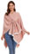 Colornial Damen Eleganter Umhang Schal Vorderseite Offen Weicher Poncho, Geeignet für Frühling, Herbst und Winter