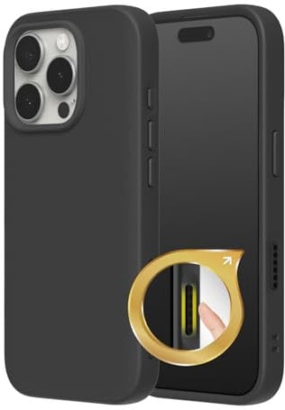 RHINOSHIELD SolidSuit Case with Camera Control Capture Button Compatible with [iPhone 16 Pro] | Shock Absorbent Slim Design Protective Cover with Premium Matte Finish - Classic Black