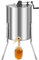 VEVOR Extracteur de Miel Manuel à 4/8 Cadres Centrifugeuse Séparateur Miel Acier Inox avec Couvercle Transparent, Support Réglable en Hauteur, Équipement d'Extraction de Nid d'Abeilles pour Apiculture