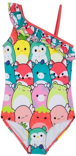 Squishmallows Girls Swimming Costume, Frill Girls Swimsuit, Kids Swimming Costume, Sizes 5 to 13 Years