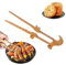 Tenacillas de Madera,Tenacillas para Pasteles | Utensilios de Cocina de 28 cm Accesorios para Servir con Imán para Desayuno Cocinar Pan Bagel Muffin Pastel