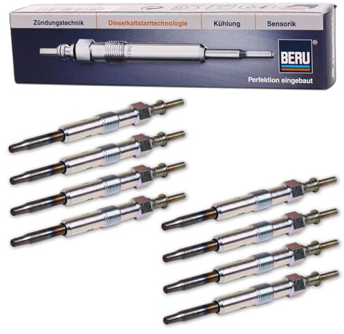 8x Beru Glühkerze | GE133 Kompatibel mit A8 D3 (4E2, 4E8),A8 D4 (4H2, 4H8, 4HC, 4HL),Q7 (4LB),Touareg (7P5, 7P6)