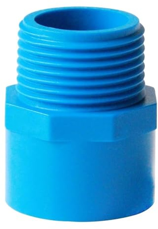 Connecteur fileté en PVC 1/2 ~ 4, 1 pièce, raccords de tuyauterie d'eau en PVC 20/25/32/40/50/63/75/90/110mm(Blue,32mm x 1 inch)