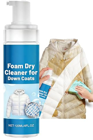 dry cleaning at home,down jacket detergent,down detergent for puffer jackets,down there wipes,stain remover spray,free cleaning solution，Wash-free fabric spray foam， No-rinse cleaning foam (1 pcs)