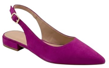 MODELISA - Zapatos Slingback para Mujer, Bailarinas de Punta con Correa Ajustable, Zapato Plano Elegante para Fiesta