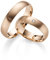 333 GOLD Rotgold Trauringe Paarpreis - Rubin Juwelier- inkl Gravur und Stein Matt