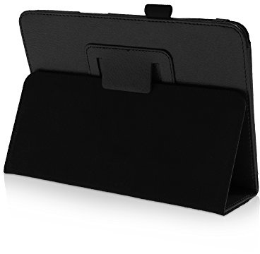 Klassische Hülle mit Standfunktion für Samsung Galaxy Tab S2 8.0 in SCHWARZ mit automatischer Sleep- und Wake-Up-Funktion [passend für Modell SM-T710, SM-T713, SM-T715, SM-T719]