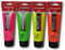 Paquete de cuatro pinturas acrílicas Amsterdam Reflex fluorescentes, verde, amarillo, rosa y naranja