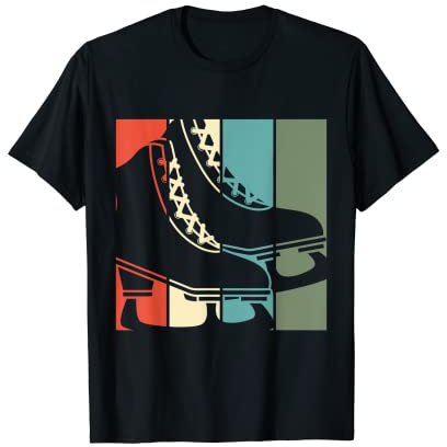 Retro Schlittschuhe | Eiskunstlauf Eislaufen T-Shirt