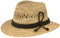 Breiter Chapeau de Paille pour Enfant Chapeau d'été Chapeau de Soleil - 100% Paille - pour Garçons et Filles - Léger et Confortable avec Cordon de Soie Beige S 53