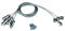 4x accessori linea di filo di acciaio filo di acciaio, luce di soffitto appeso linea di luce di pannello in acciaio inox appeso filo