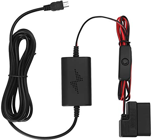AMTOVL Universal Dash Cam Hardwire Kit – OBD Power Cable with Mini/Micro USB Ports, 12V-24V to 5V Output. Compatible with Dash Cams, GPS Navigators & Radar Detectors