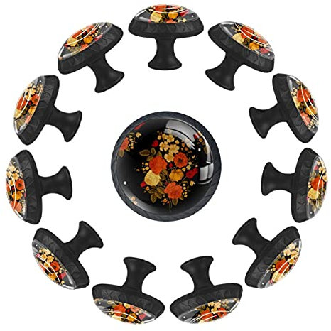 AISSO 12 tiradores ergonómicos para cajones de cristal, diseño retro, 35 mm