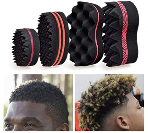 Große Löcher Friseur Haarbürste Schwamm Doppel Seite Afro Curl Schwamm Haar Twist Schwamm Afro Hair Schwamm Für Ewigkeiten Und Dreads