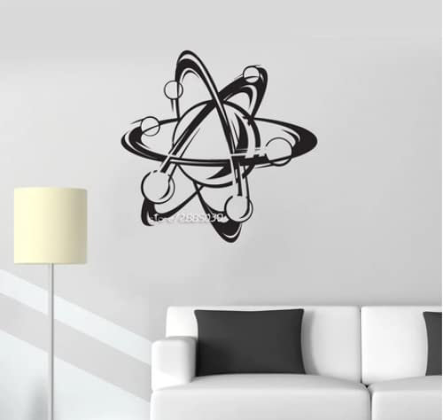 Atom Wissenschaft Chemie Schule Wandaufkleber Vinyl Aufkleber Physik Dekor Kinderzimmer Wandaufkleber Heißer Verkauf Tapete Mural42X43cm