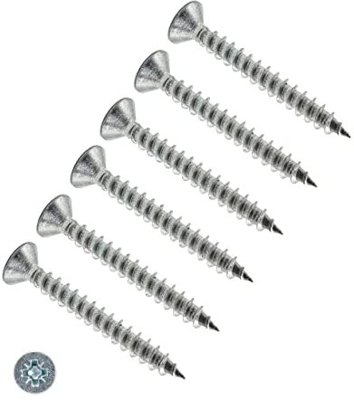 TERF® 5.0mm X 40mm Pozi Flat Double Countersunk Stainless Steel A2 (304) Screws For PVCu Wooden Timber Chipboard MDF and General Purpose Use Screw Size 5.0 X 40mm (No.10 X 1.58) - Pack of 25