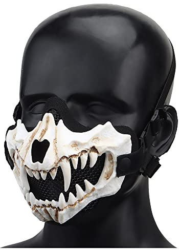 Airsoft Mesh Maske Halbgesicht Atmungsaktive Paintball Schutz Taktische Schädel Maske für CS Spiel Halloween Cosplay BBS Schießen Aktivitäten