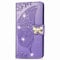 Reevermap Samsung Galaxy A54 5G Case Glitter Crystal Flip PU Leather Phone Cover for Samsung Galaxy A54 5G, Shockproof Wallet Card Slots Butterfly Gems Bling Shiny Magnet Clasp Kickstand, Light Purple