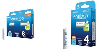 eneloop, AAA/Micro NI-MH Akku, 8er-Pack, Kapazität mit min. 800 mAh & AA/Mignon NI-MH Akku, 4er-Pack