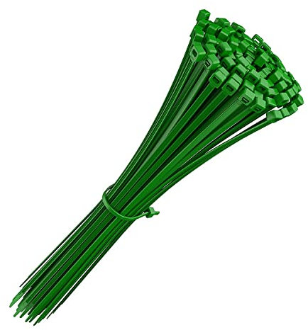 ZENZERO® - FASCETTE in NYLON - Confezione da 120 pezzi - Misura: (3,6x250mm, VERDE)