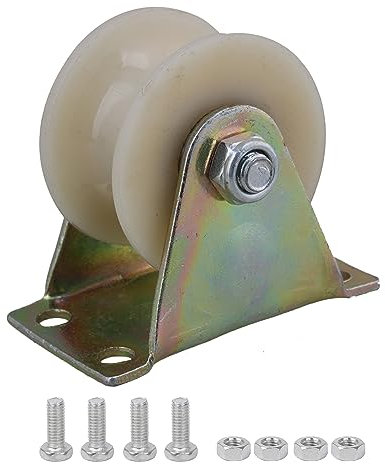 CNBTR Puleggia fissa in nylon con scanalatura a U, 3 cm (con 4 viti e 4 dadi)