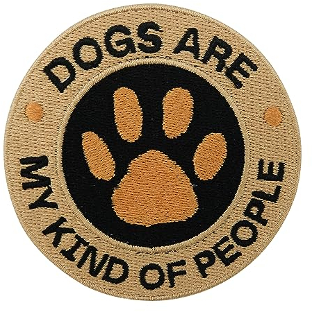 Iron-on Patch - Dogs are My Kind of People | Dogs Iron on Patches, Animal Embroidery Patch, Round Dog ironable Patch, Paws Badges Finally Home