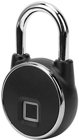 Fingerabdruck-Vorhängeschloss, IP65 Wasserdichtes, Intelligentes, Biometrisches, Schlüsselloses Schloss, One-Touch-Entriegelung Tragbares, Wiederaufladbares USB-Schulschloss