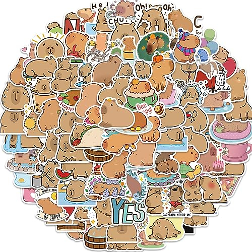 Wasserdelfine Aufkleber Capybara Sticker Set 100 Stücke Niedlich Deko für Auto Laptop Skateboard Fahrrad Moped Motorrad Fahrrad Computer,Geeignet für Erwachsene Kinder