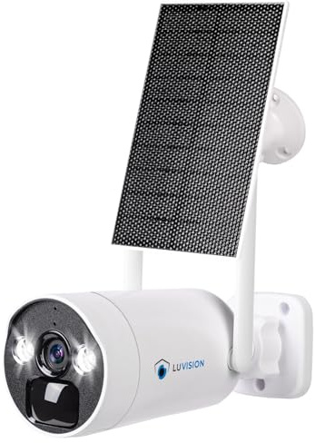 LUVISION WLAN Solar-Überwachungskamera mit 4MP Akku und 10 Kanal Dual NVR, Erweiterungskamera mit Farbiger Nachtsicht, wetterfeste Ausführung, 1 Kamera