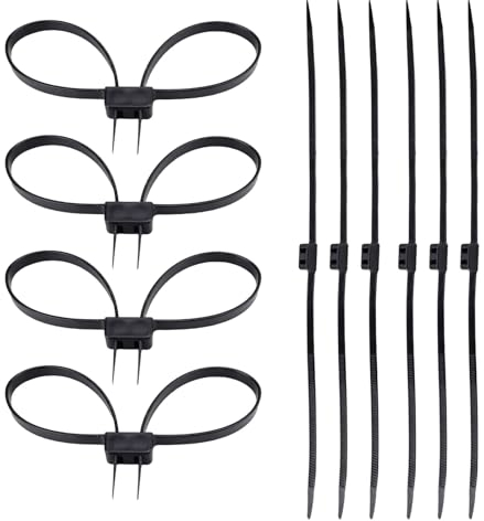FINELYCR 10 Stück Kabelbinder Groß, Schwarze Kabelbinder Verdicken, Kabelbinder Stark, Zerreißfestigkeit 90KG, für Gartenarbeiten, Bauarbeiten Oder als Handschellenstütze