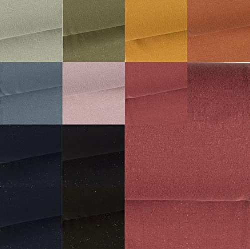 Bündchen Meterware Glitzer - Bündchenstoff Uni Lurex - Schlauchware - Bündchenware - Strick * 25 cm x 70 cm (35 cm im Schlauch) * Öko-Tex, Farbe: 056 ziegel