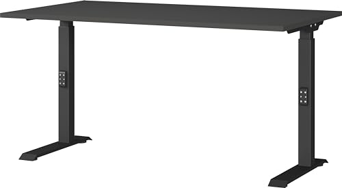 Germania Schreibtisch 7904-547, in Graphit, me. höheneinst., 140 x 91 x 80 cm (BxHxT)