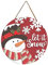 Geschenk Hochzeitstag Dekoration, Wandbehang, Dekorationen, weihnachtliche, festliche Atmosphäre, Heimdekoration, Türbehang, roter Holzaufhänger für Feiertagsdekoration Besten (Red, One Size)