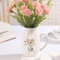 Jeweidea Personalisierte Keramikvase mit Gravur Namen Foto Geschenk für Mama, Geschenk für Oma, Muttertagsgeschenke für Mama, Weiße Blumenvase Moderne Esstisch Wohnzimmer Dekoration (Schmetterling 3)