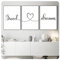 Schwarz-weiße Zitate „Sweet Dreams“ auf Leinwand Motiv: Herz Liebe Kinderzimmer-Poster und Wandbilder Heimdekoration 30 x 42 x 3 cm ungerahmt