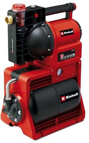 Einhell Hauswasserwerk GE-WW 1246 (1200 W, 4600 L/h Fördermenge, 4,8 bar Druck, 20 L-Tank, Schmutz-/Sauganzeige, Frostschutz, Vorfilter, zweiter Druckanschluss)