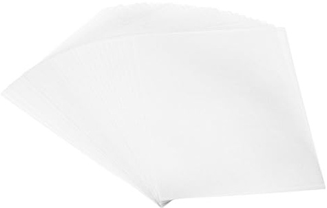 PATIKIL 40 Blatt Pergamentpapier 14 x 10.8cm, Transparentpapier Bedruckbar Pergamentpapier 100GSM für Einladungen Laser Tintenstrahldruck Kartenherstellung Basteln, Silberton