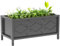 Outsunny Jardinière extérieure, jardinière surélevée galvanisée avec Bordure de sécurité, carré Potager de Jardin rectangulaire pour Fleurs, Herbes et légumes, 80 x 40 x 38 cm, Noir