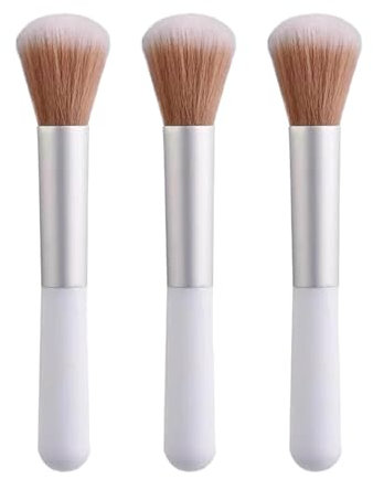 3 Stück Blush Makeup Bush - Make-up-Pinsel, tragbar, einfache Retuschierung, weiches Rouge, breites Anwendungsspektrum, ergonomisches Griff-Design, für Reisen, Reisen, Einzelne Attribute,