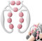 Beinmuskel Massagegerät - Tiefengewebe Massage Roller mit 9 Rädern, Bein Massagegerät, 2025 Neuer Massageroller Beine, Fussmassagegerät, 360 ° Triggerpunkt-Massagerolle für Bein, Fuß, Armmassage(Rosa)