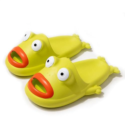 corimori Frosch Badelatschen Damen & Herren – rutschfeste Hausschuhe mit ultraweicher Eva-Sohle – Gr. 34–44