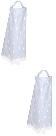 Yardwe 2 pcs Cotton Nursing Cover Grey Nursing Poncho Multi Use Breastfeeding Cover for Outdoor Travel Walk Garden Maternity Supplies Comfortable Season Feeding Essential