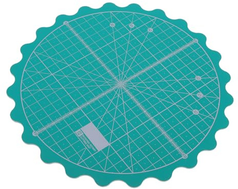 HOMSFOU Rotierende Schneidematte mit Selbstheilender Oberfläche Rutschfest Drehbar für Präzises Zuschneiden Glatte Rotation Kompakte zum Basteln und Stoff Schneiden Zufällige Farbe