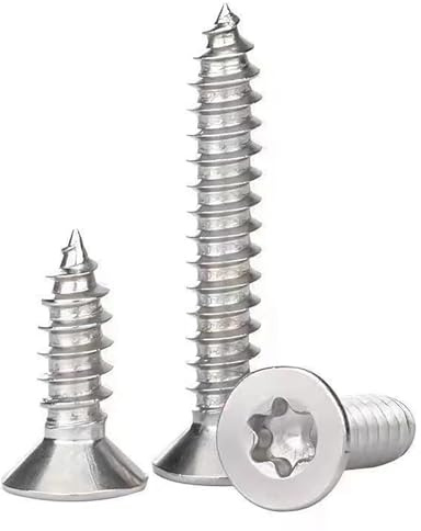 M6×20mm Torx Senkkopf-Holzschrauben 304 Edelstahl selbstschneidende Schrauben für Holz Vollgewinde Holzbearbeitungsbefestigung(40 Stück)