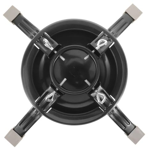 Cabilock Base del Árbol de Navidad de Hierro Forjado Soporte Redondo Ajustable con Tensor de Pernos Accesorio para Soporte de Árbol para Exhibiciones Navideñas de Árboles Reales