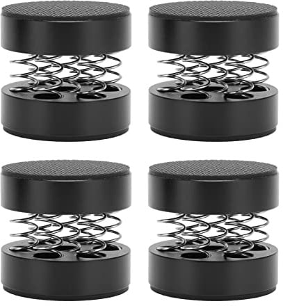 Xiuganpo Shock Absorption Bearing Spring Speaker Spikes Feet Stand, Aluminum Alloy Isolation Stand for Speakers, 4Pcs Isolation Platform Pads for Power Amplifiers, 9KG