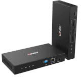 Lindy 874615 Glasfaser HDMI 4K60 KVM USB 2.0, RS-232 & IR Extender, 5 km (USB 2.0, RS-232 & IR-Extender)